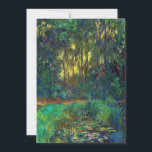 Claude Monet - Corner of a Pond with Waterlilies Thank You Card<br><div class="desc">Coin du bassin aux nympheas / Corner of a Pond with Waterlilies - Claude Monet,  Oil on Canvas,  1918</div>