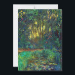 Claude Monet - Corner of a Pond with Waterlilies Thank You Card<br><div class="desc">Coin du bassin aux nympheas / Corner of a Pond with Waterlilies - Claude Monet,  Oil on Canvas,  1918</div>