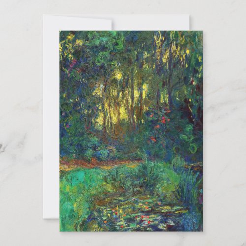 Claude Monet _ Corner of a Pond with Waterlilies Thank You Card