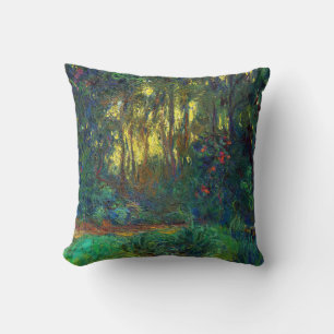 Claude Monet - Corner of a Pond with Waterlilies Throw Pillow
