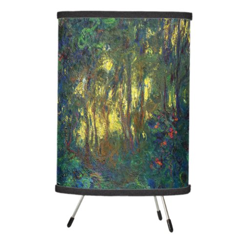 Claude Monet _ Corner of a Pond with Waterlilies Tripod Lamp