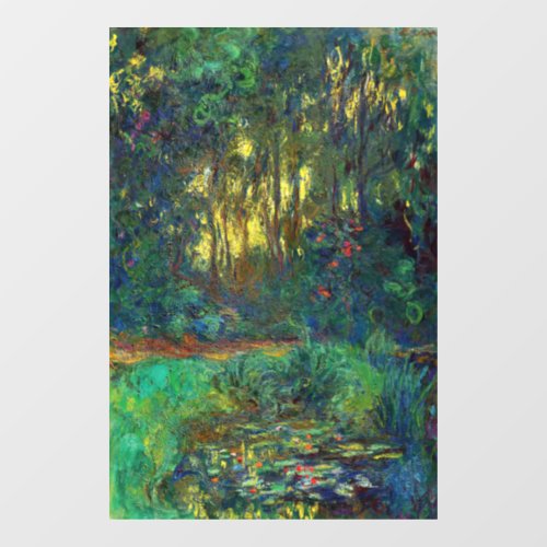 Claude Monet _ Corner of a Pond with Waterlilies Window Cling