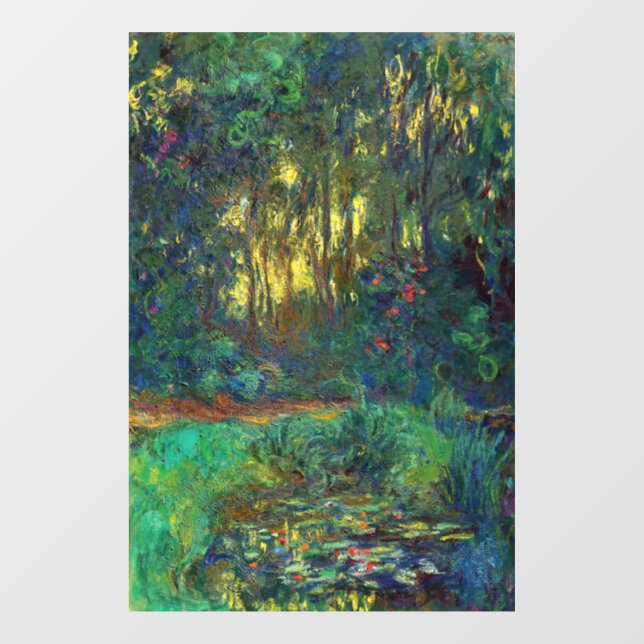 Claude Monet - Corner of a Pond with Waterlilies Window Cling (Sheet)