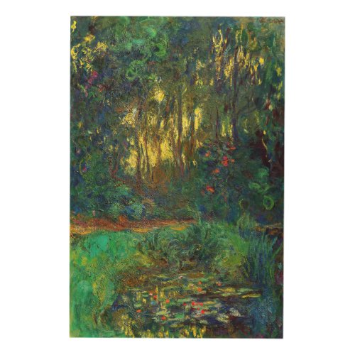 Claude Monet _ Corner of a Pond with Waterlilies Wood Wall Art