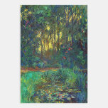 Claude Monet - Corner of a Pond with Waterlilies Wrapping Paper Sheets<br><div class="desc">Coin du bassin aux nympheas / Corner of a Pond with Waterlilies - Claude Monet,  Oil on Canvas,  1918</div>