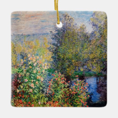 Claude Monet _ Corner of the Garden at Montgeron Ceramic Ornament