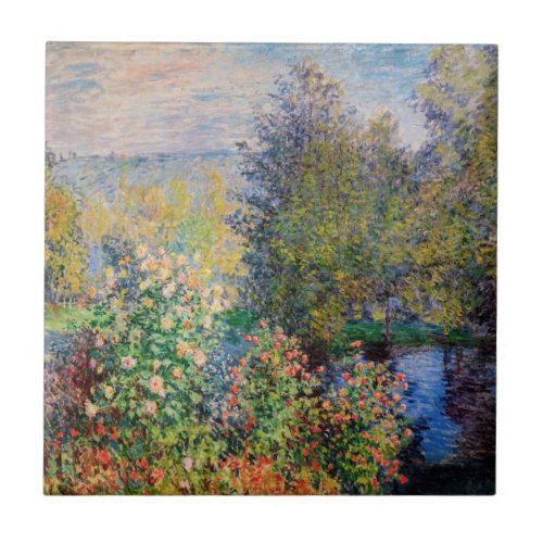 Claude Monet _ Corner of the Garden at Montgeron Ceramic Tile