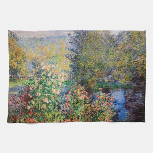 Claude Monet _ Corner of the Garden at Montgeron Kitchen Towel