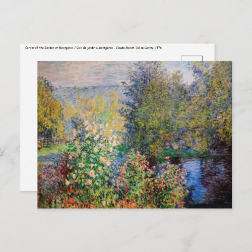 Claude Monet _ Corner of the Garden at Montgeron Postcard