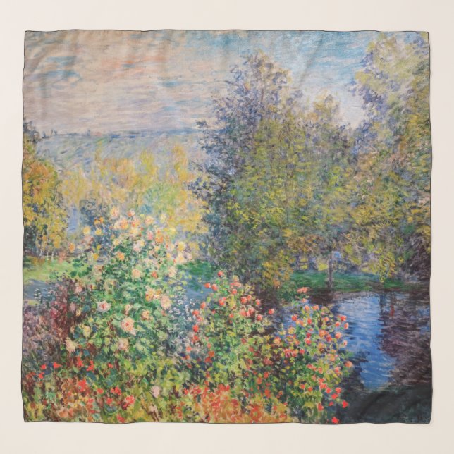 Claude Monet - Corner of the Garden at Montgeron Scarf (Front (Horizontal))