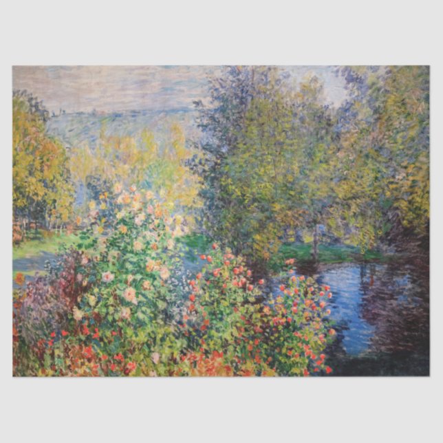 Claude Monet - Corner of the Garden at Montgeron Tissue Paper (Front)