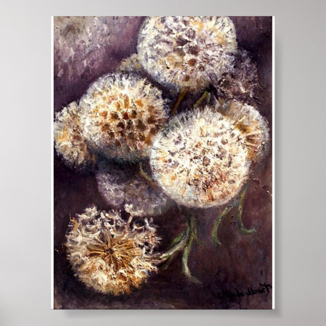 Claude Monet - Dandelions Reproduction Art Print (Front)