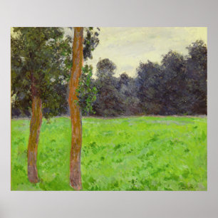 Claude Monet Deux Arbres dans la Prairie Poster