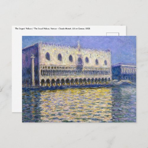 Claude Monet _ Doges Palace Postcard