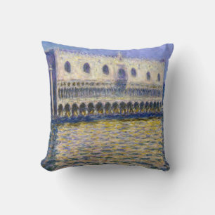 Claude Monet - Doges' Palace Throw Pillow