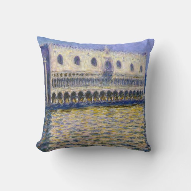 Claude Monet - Doges' Palace Throw Pillow (Front)