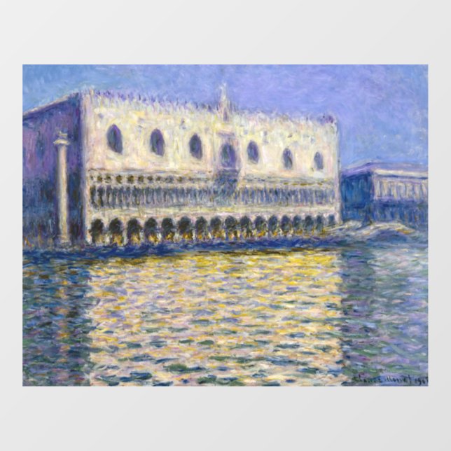Claude Monet - Doges' Palace Window Cling (Sheet)
