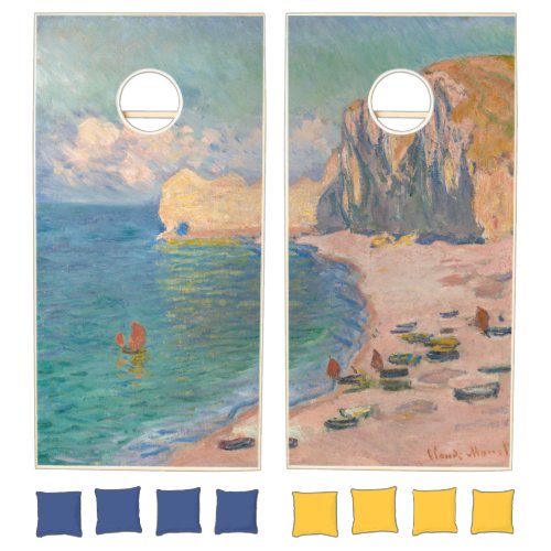 Claude Monet _ Etretat Beach and Falaise dAmont Cornhole Set