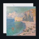 Claude Monet - Etretat: Beach and Falaise d'Amont Invitation<br><div class="desc">Etretat: The Beach and the Falaise d'Amont - Claude Monet,  1885</div>