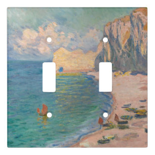 Claude Monet - Etretat: Beach and Falaise d'Amont Light Switch Cover