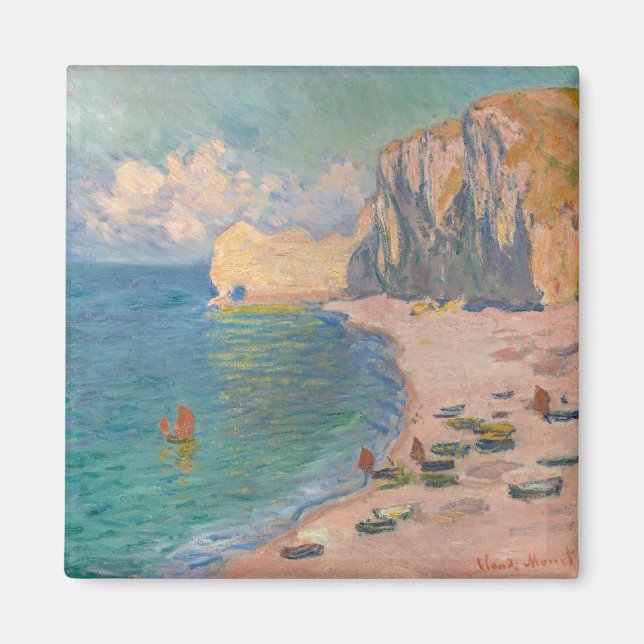 Claude Monet - Etretat: Beach and Falaise d'Amont Magnet (Front)