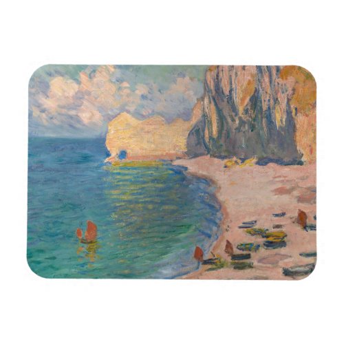 Claude Monet _ Etretat Beach and Falaise dAmont Magnet