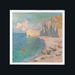 Claude Monet - Etretat: Beach and Falaise d'Amont Napkins<br><div class="desc">Etretat: The Beach and the Falaise d'Amont - Claude Monet,  1885</div>