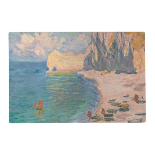 Claude Monet _ Etretat Beach and Falaise dAmont Placemat