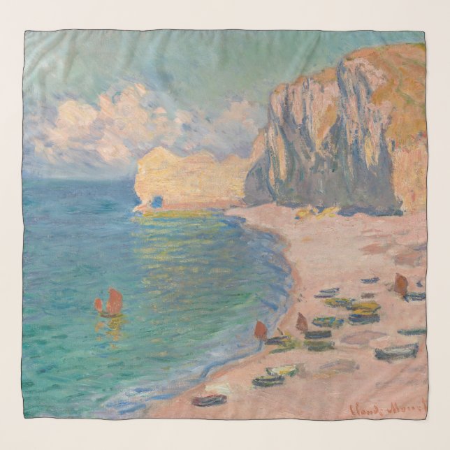 Claude Monet - Etretat: Beach and Falaise d'Amont Scarf (Front)