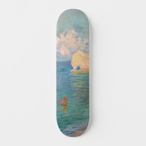 Claude Monet _ Etretat Beach and Falaise dAmont Skateboard