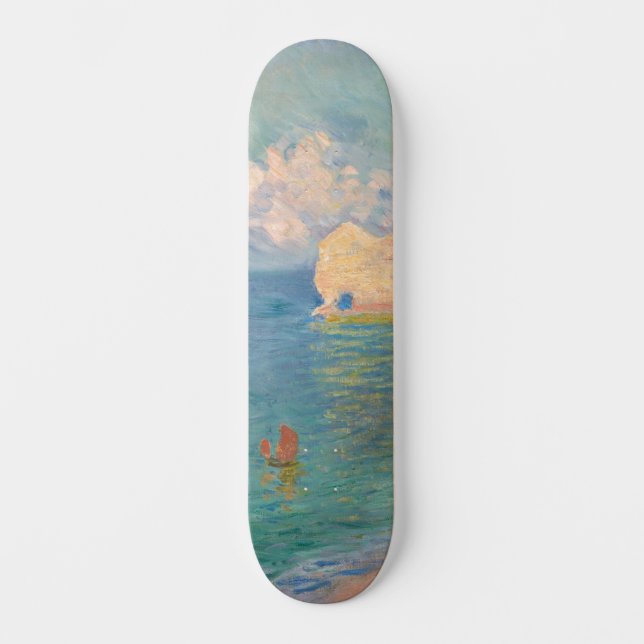 Claude Monet - Etretat: Beach and Falaise d'Amont Skateboard (Front)