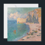 Claude Monet - Etretat: Beach and Falaise d'Amont Thank You Card<br><div class="desc">Etretat: The Beach and the Falaise d'Amont - Claude Monet,  1885</div>