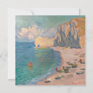 Claude Monet - Etretat: Beach and Falaise d'Amont Thank You Card