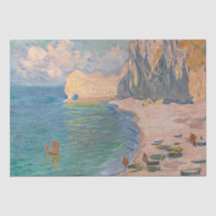 Claude Monet - Etretat: Beach and Falaise d'Amont Tissue Paper
