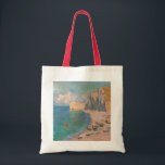 Claude Monet - Etretat: Beach and Falaise d'Amont Tote Bag<br><div class="desc">Etretat: The Beach and the Falaise d'Amont - Claude Monet,  1885</div>