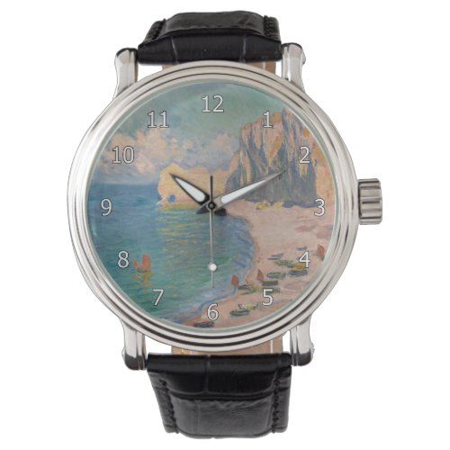 Claude Monet _ Etretat Beach and Falaise dAmont Watch