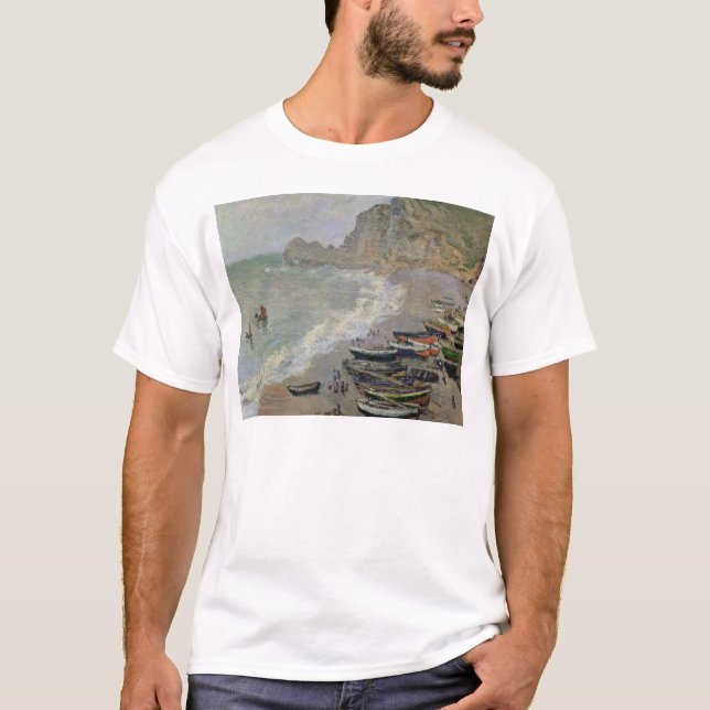 Claude Monet | Etretat, beach and Porte d'Amont T-Shirt (Front)