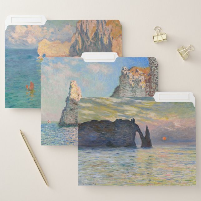 Claude Monet Etretat Masterpieces Selection File Folder (Set)
