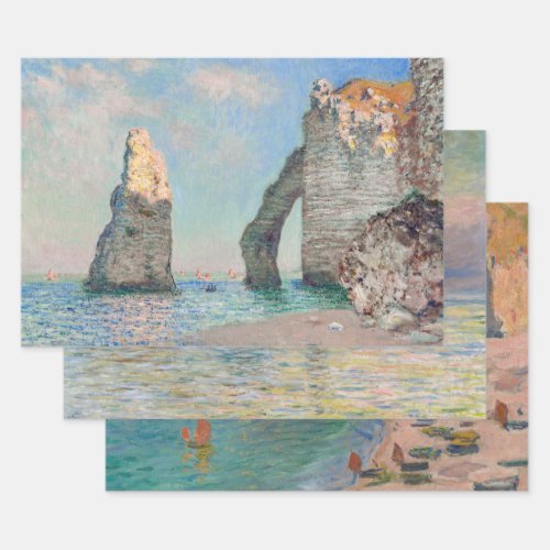 Claude Monet Etretat Masterpieces Selection Wrapping Paper Sheets