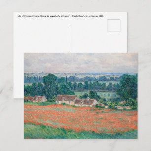 Claude Monet - Field of Poppies, Giverny Postcard
