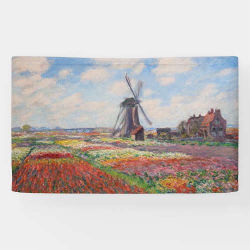 Claude Monet _ Field of Tulips in Holland Banner