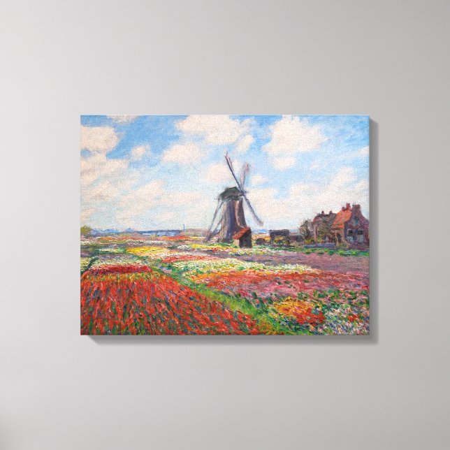 Claude Monet - Field of Tulips in Holland Canvas Print (Front)