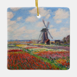 Claude Monet - Field of Tulips in Holland Ceramic Ornament