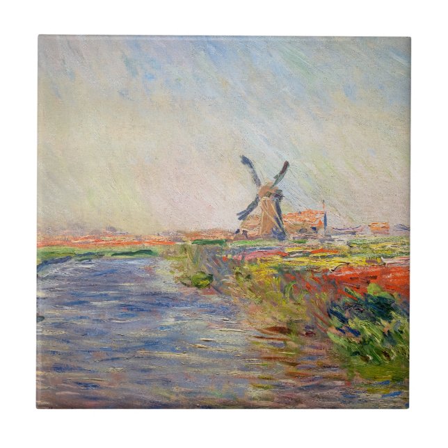 Claude Monet - Field of Tulips in Holland Ceramic Tile (Front)