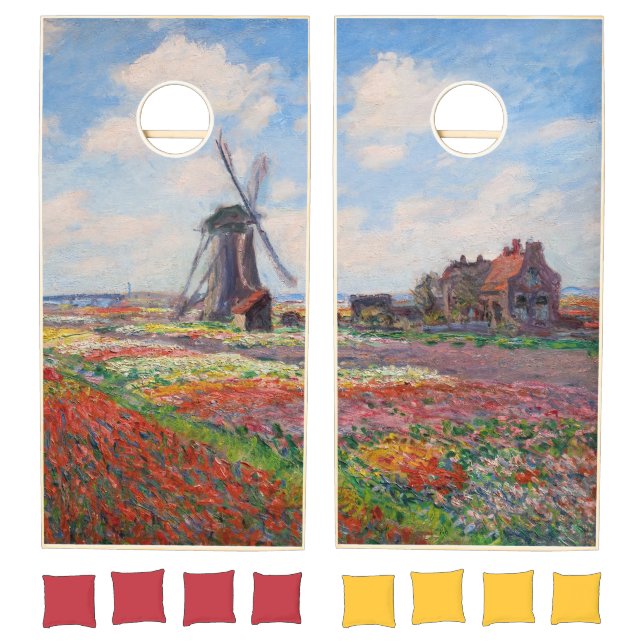 Claude Monet - Field of Tulips in Holland Cornhole Set (Set)