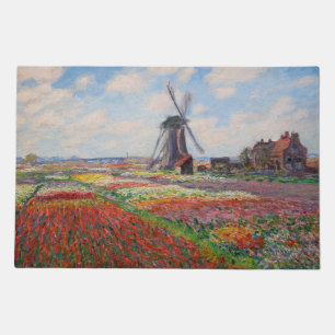 Claude Monet - Field of Tulips in Holland Doormat