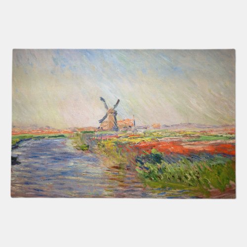 Claude Monet _ Field of Tulips in Holland Doormat