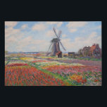 Claude Monet - Field of Tulips in Holland Faux Canvas Print<br><div class="desc">Field of Tulips in Holland (Champs de tulipes en Hollande) - Claude Monet,  Oil on Canvas,  1886</div>