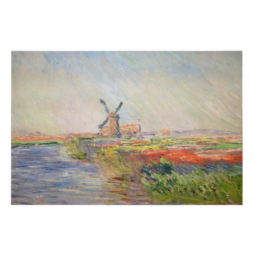 Claude Monet _ Field of Tulips in Holland Faux Canvas Print