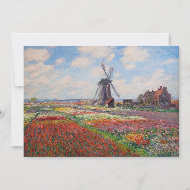 Claude Monet - Field of Tulips in Holland Invitation (Front)